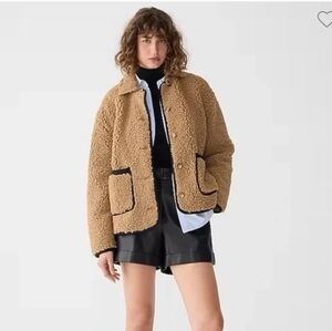 NWT J Crew Sherpa Camel Tan Chore Barn Coat Style BW067 Women's Small Jacket